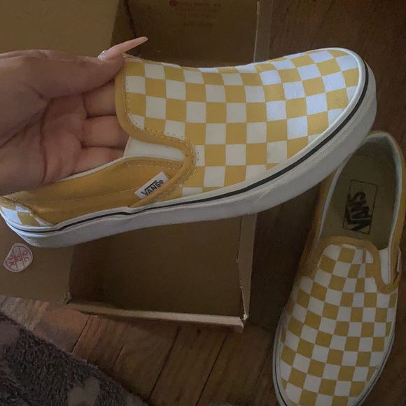 Vans (checkerboard) ochre/true , yellow and white - Picture 5 of 6